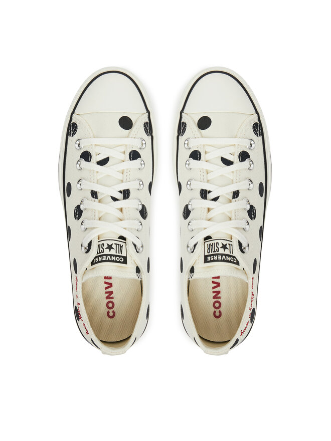 Converse Sneakers aus Stoff Converse Chuck Taylor All Star Lift Platform Polka Dots A10689C Beige