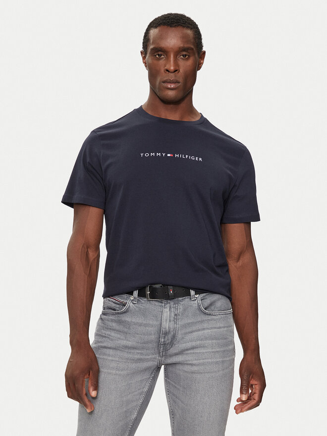 Tommy Hilfiger Tommy Hilfiger Majica UM0UM03344 Mornarsko modra Regular Fit