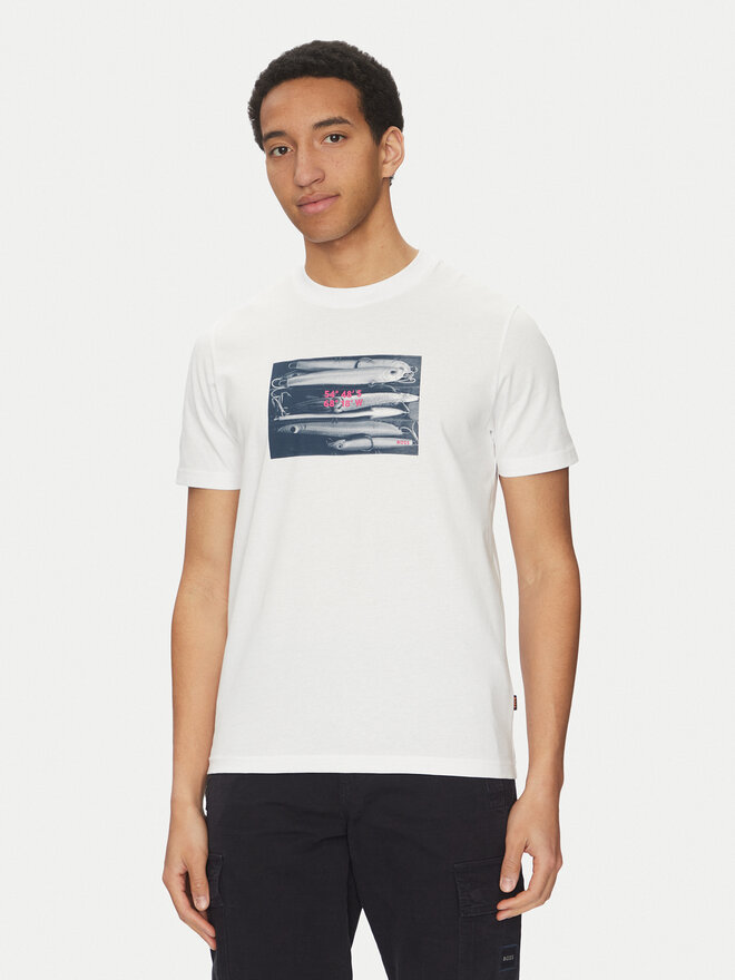 BOSS BOSS Camiseta Dune 50539194 Écru Regular Fit