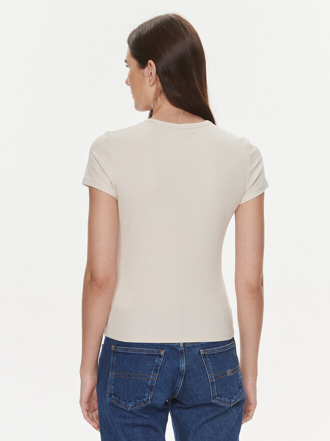 Tommy Jeans Tommy Jeans Marškinėliai Essential DW0DW17383 Smėlio Slim Fit