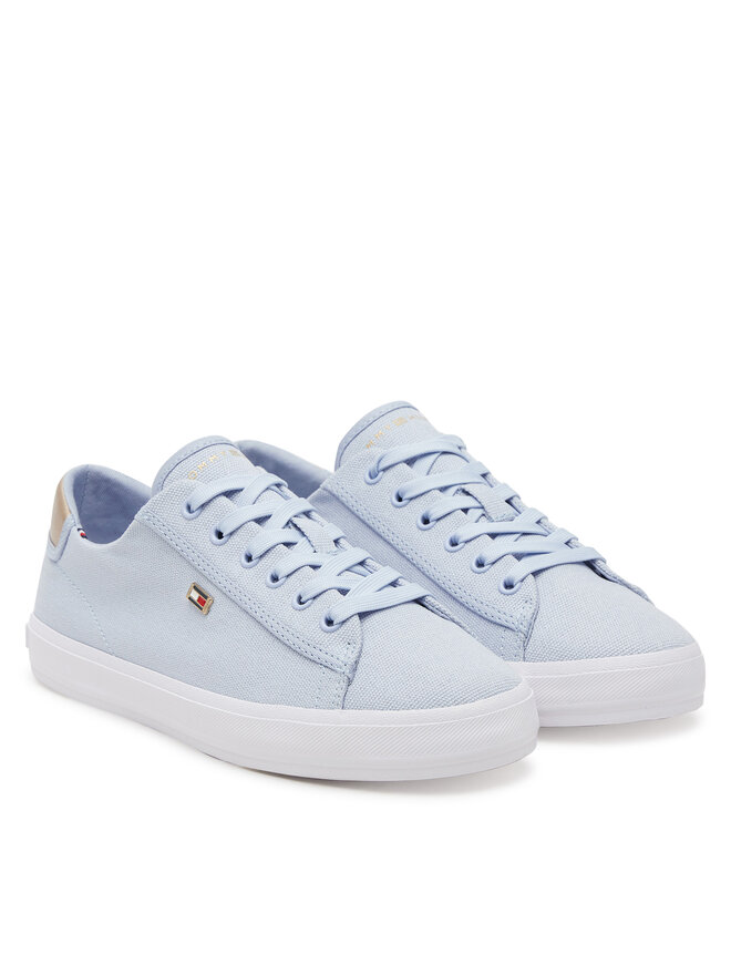 Tommy Hilfiger Zapatillas Tommy Hilfiger Vulc Canvas Lace Up Sneaker FW0FW08647 Celeste