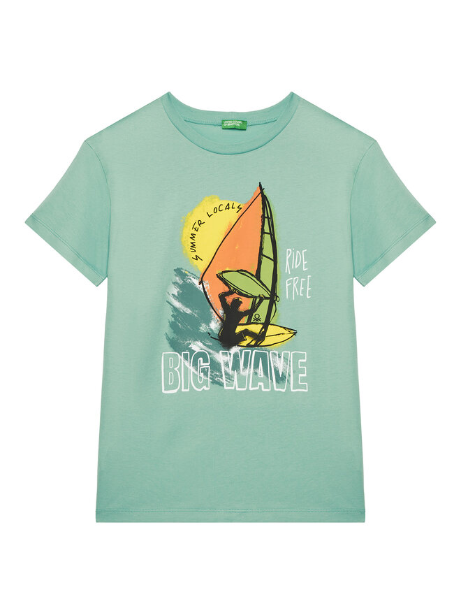 United Colors Of Benetton United Colors Of Benetton T-Shirt 3I1XC10P7 Grün Regular Fit