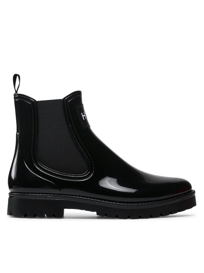 HUGO Гумові чоботи HUGO Tabita Rain Bootie 50461985 10222177 01 Чорний