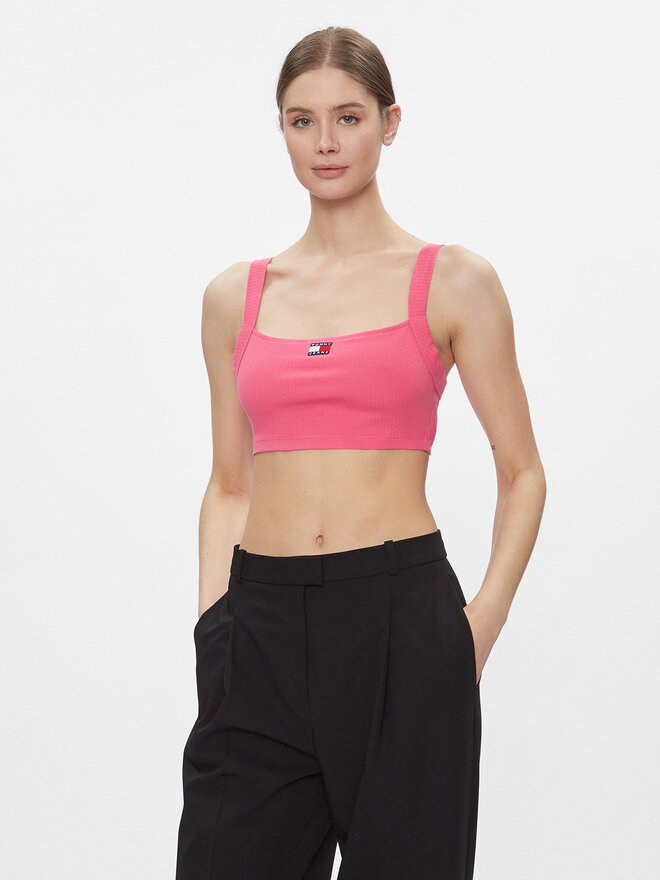 Tommy Jeans Tommy Jeans Top Badge DW0DW17395 Rosa Slim Fit