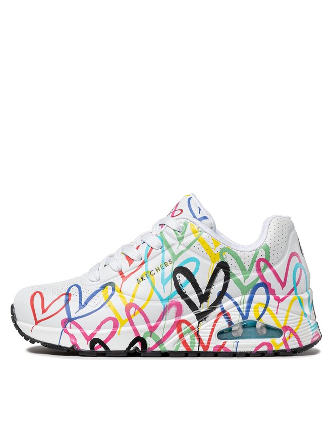 Skechers Sneakersy Skechers Uno Spread The Love 55507/WMLT Biały