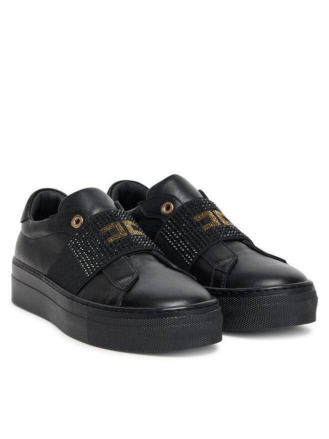 Elisabetta Franchi Снікерcи Elisabetta Franchi Low Cut Velcro F4A9-E0355-1251 D Чорний