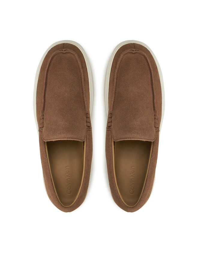 Calvin Klein Cipele Calvin Klein Moccasin Suede HM0HM01794 Smeđa