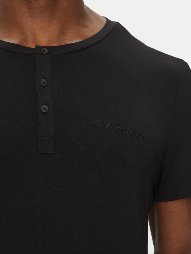 Calvin Klein Underwear Calvin Klein Underwear T-Shirt Henley LV00NM2803 Schwarz Regular Fit