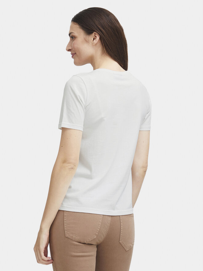 Fransa Fransa T-Shirt 20613424 Λευκό Regular Fit