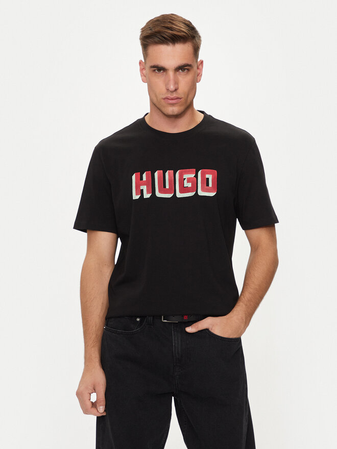 HUGO Hugo Футболка Daqerio 50516624 Чорний Regular Fit