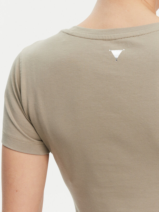 Guess Guess Marškinėliai W5GI08 J1314 Chaki Slim Fit