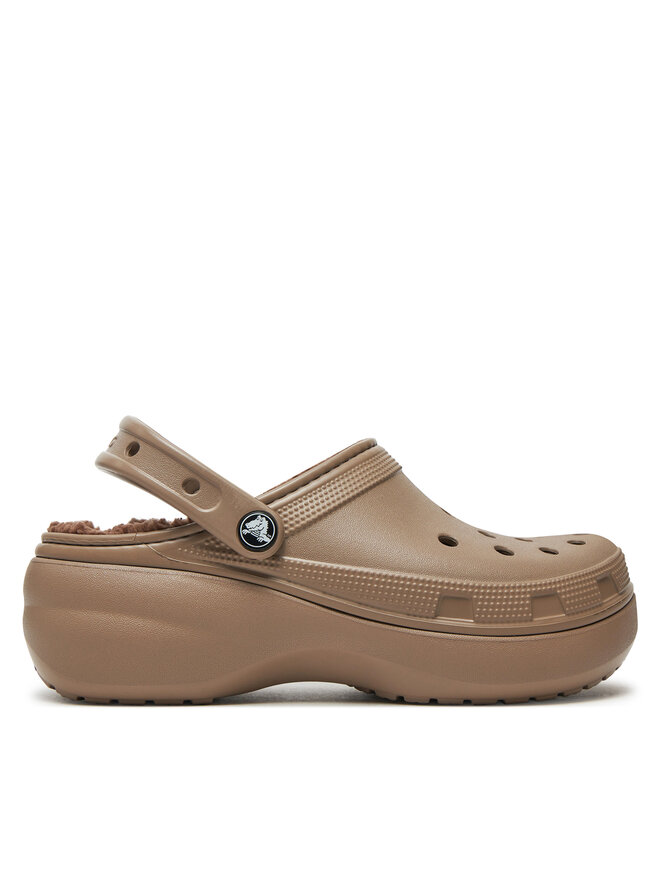 Crocs Natikači Crocs Classic Platform Lined Clog W 207938 Rjava