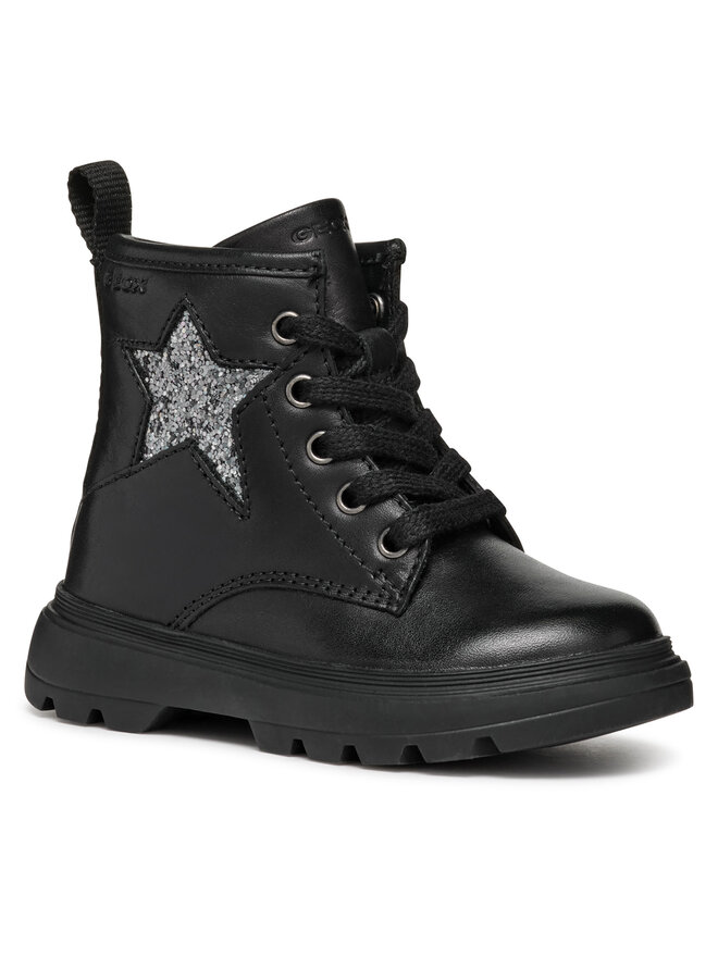 Geox Kozačky Geox B Kiddartah Girl B465YA 085EW C9999 S Černá