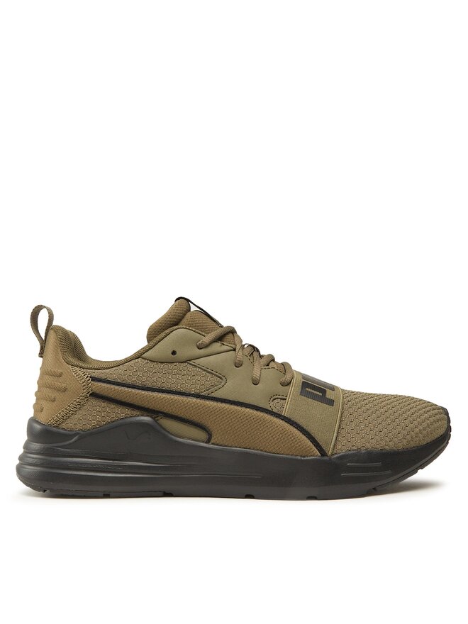 Army green puma sneakers clearance