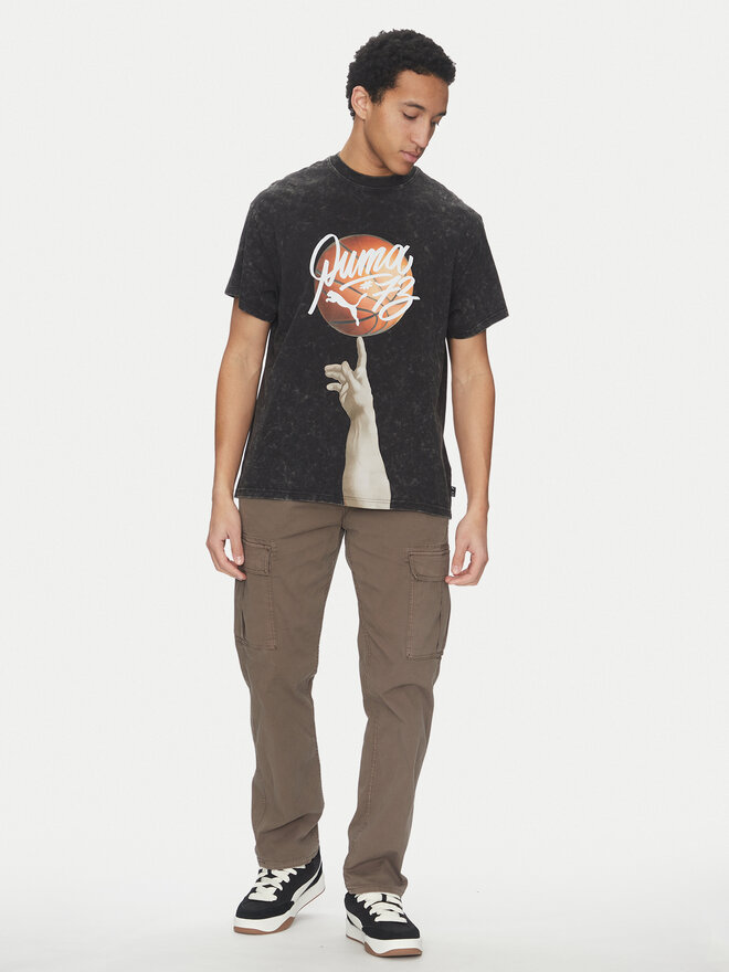 Puma Puma T-Shirt Dylan Exhibit 630475 Μαύρο Regular Fit