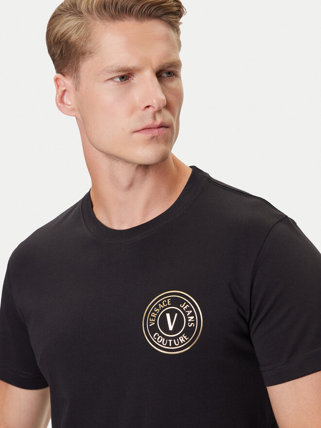 Versace Jeans Couture Versace Jeans Couture Camiseta 79GAHT00 CJ00T Negro Regular Fit