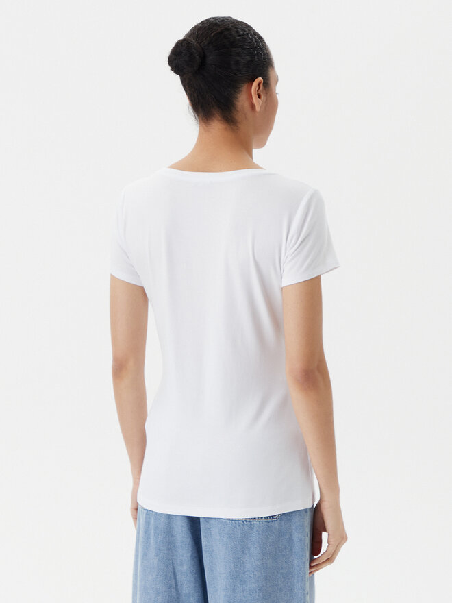 Liu Jo Beachwear Liu Jo Beachwear T-Shirt VA5157 JS360 Λευκό Regular Fit