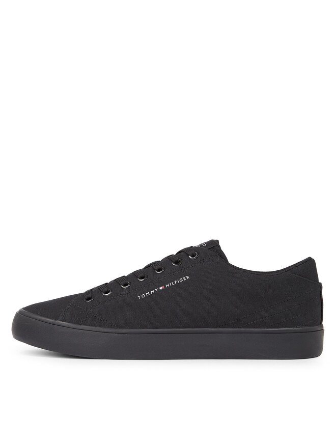 Tommy Hilfiger Teniszcipő Tommy Hilfiger Th Hi Vulc Low Canvas FM0FM04882 Fekete