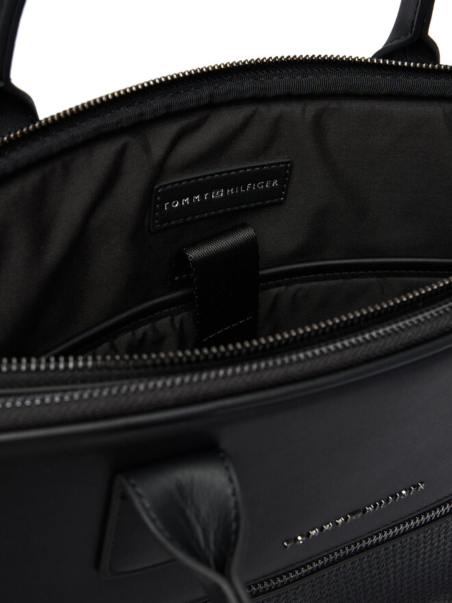 Tommy Hilfiger Laptoptasche Tommy Hilfiger Th Woven Computer Bag AM0AM14094 Schwarz