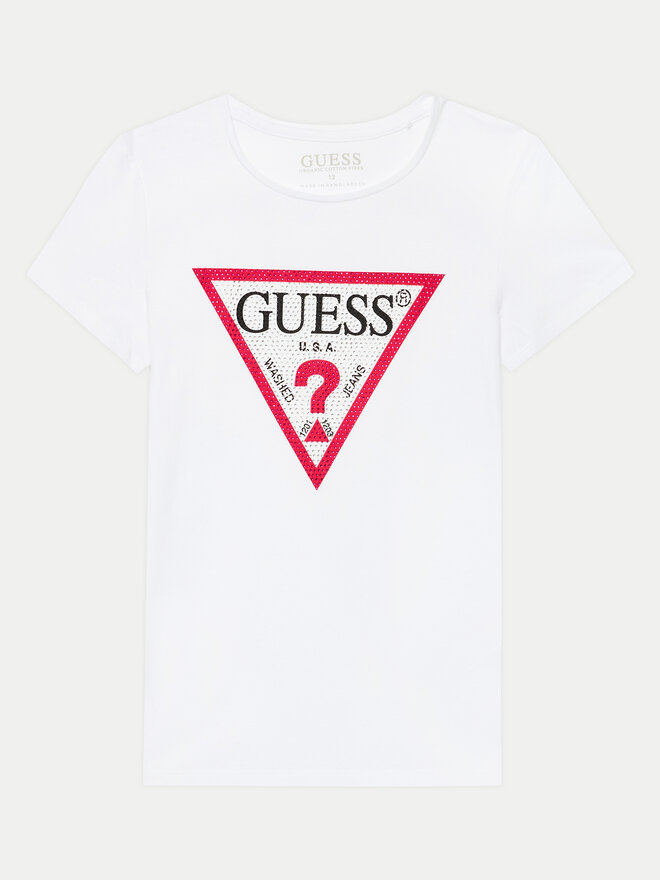Guess Guess Marškinėliai J2YI51 K6YW1 Balta Regular Fit