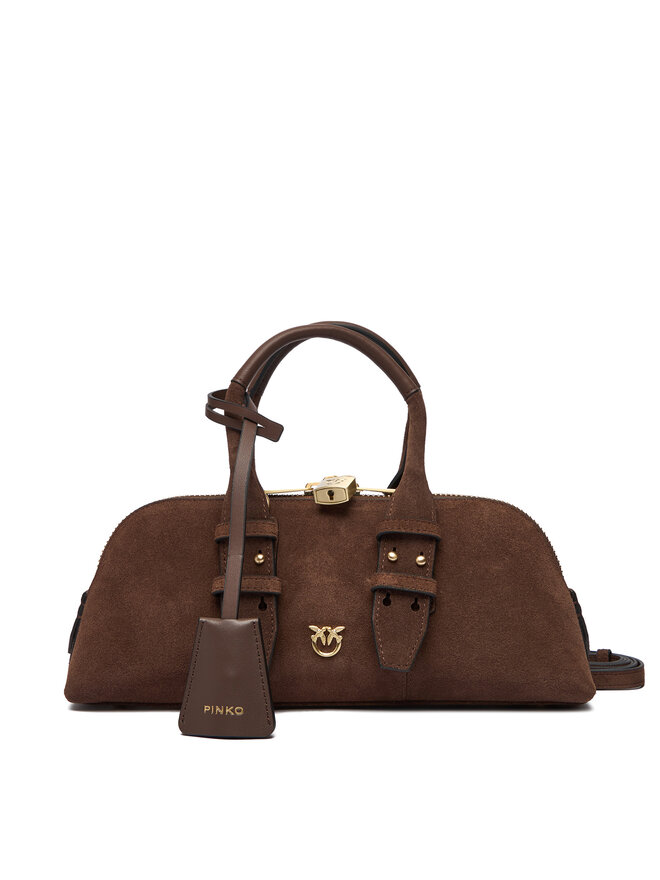 PINKO Handtasche PINKO Bowling Bag Baguette AI 25-26 PLTT 105334 A2JH Braun