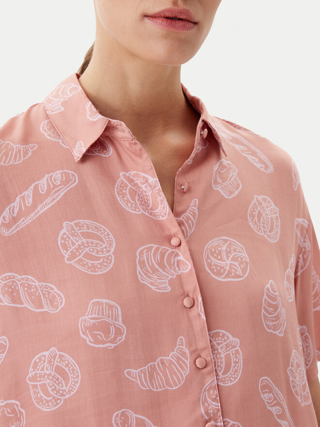 Hunkemöller Hunkemöller Camiseta de pijama 301513 Beis Regular Fit