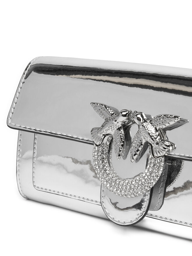 PINKO Kabelka PINKO Love One Wallet C AI 24-25 PLTT 100062 A1JD Stříbrná