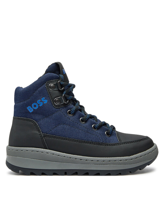 BOSS Kotníková obuv Boss J51318 Modrá