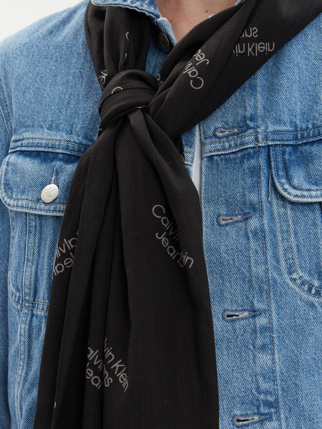 Calvin Klein Šál Calvin Klein Monologo K60K611982 Černá