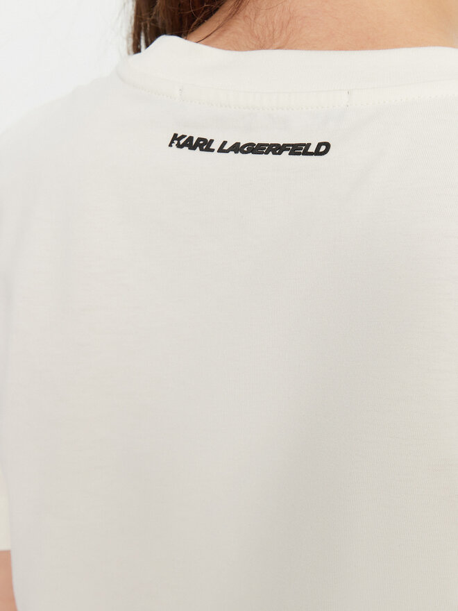 KARL LAGERFELD KARL LAGERFELD T-Shirt A1W17126 Écru Regular Fit