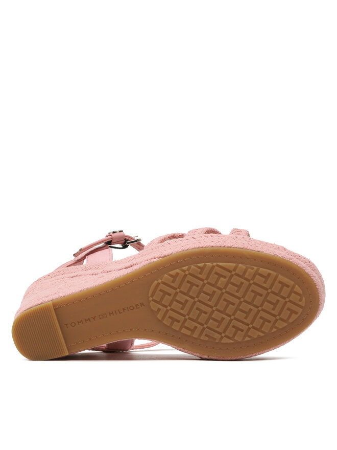 Tommy Hilfiger Εσπαντρίγιες Tommy Hilfiger Essential Wedge Sandal FW0FW07159 Ροζ