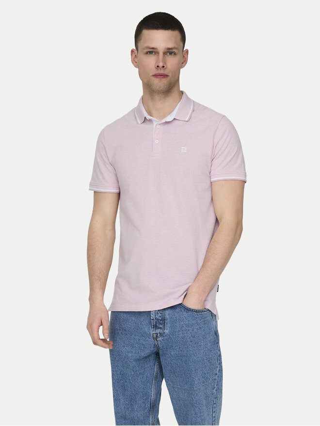 Only & Sons Only & Sons Polo Fletcher 22024827 Ροζ Regular Fit