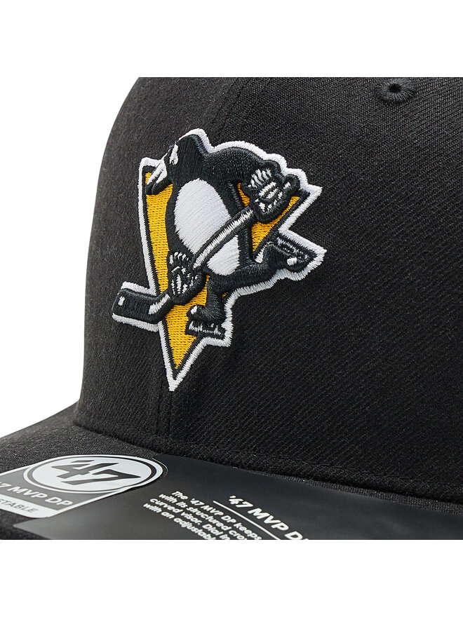 47 Brand Czapka z daszkiem 47 Brand Nhl Pittsburgh Penguins Mvp Dp H-CLZOE15WBP-BKA Czarny