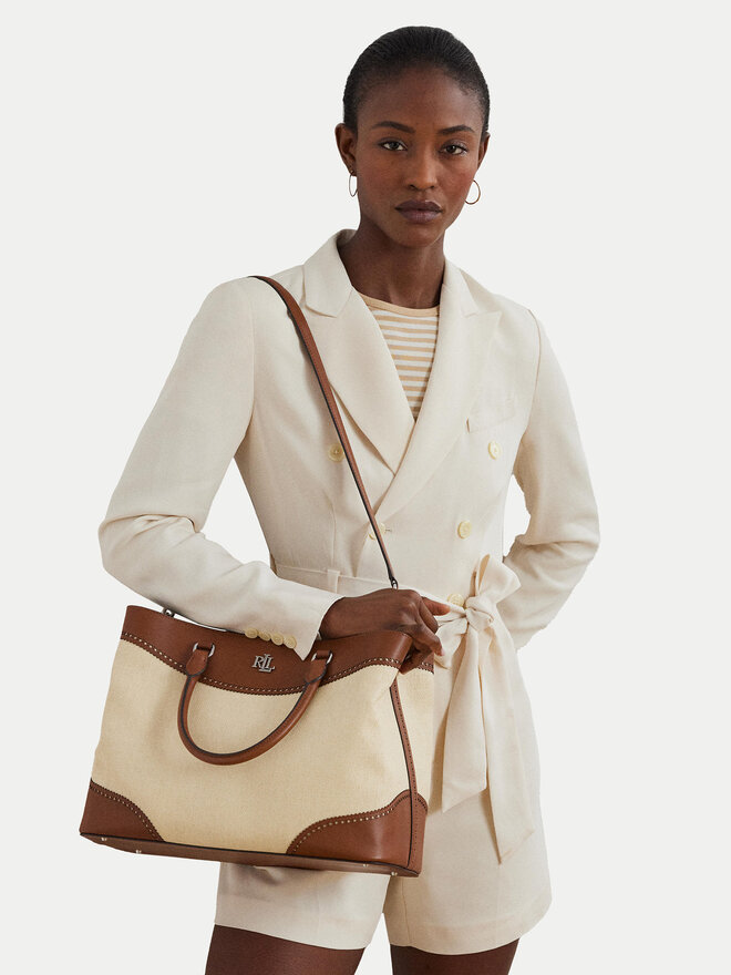 LAUREN RALPH LAUREN Torebka LAUREN RALPH LAUREN Marcy 431966776001 Beżowy