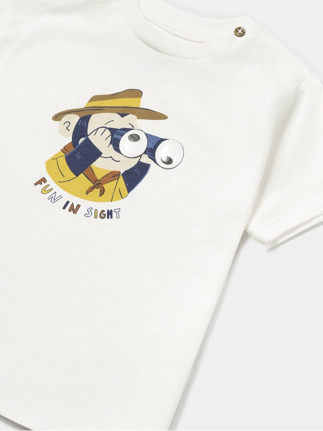Mayoral Mayoral Camiseta 1018 Écru Regular Fit