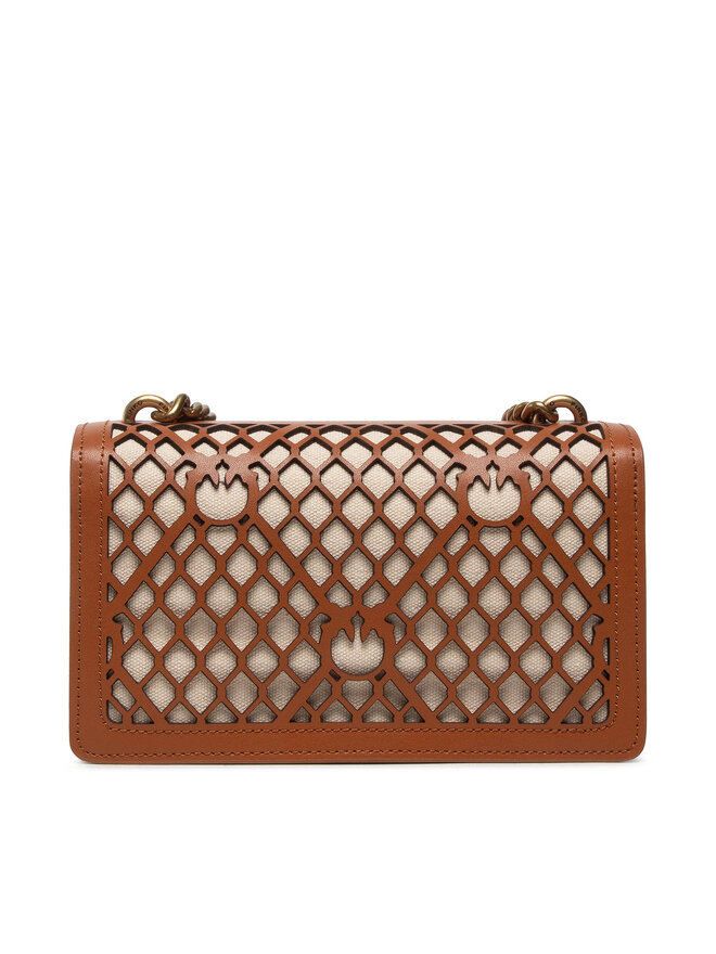 PINKO Handtasche Pinko Love Mini Icon Die Cut Monogram PE 22 PLTT 1P22MG Y7TQ Braun