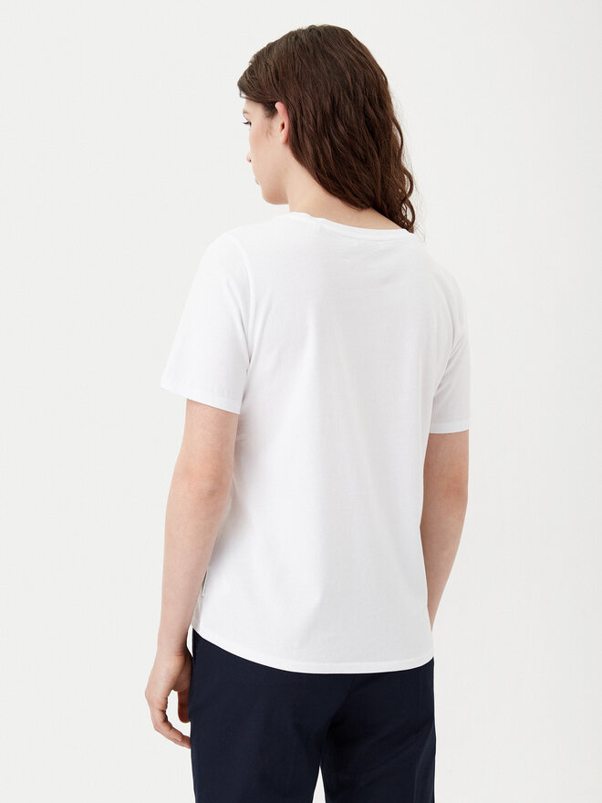 Marc O'Polo Marc O'Polo Marškinėliai B01207251331 Balta Regular Fit