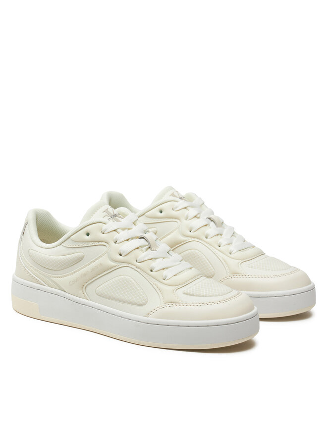 Calvin Klein Jeans Sneakersy Calvin Klein Jeans Basket Cupsole Low Mix In Mtl YW0YW01462 Biały