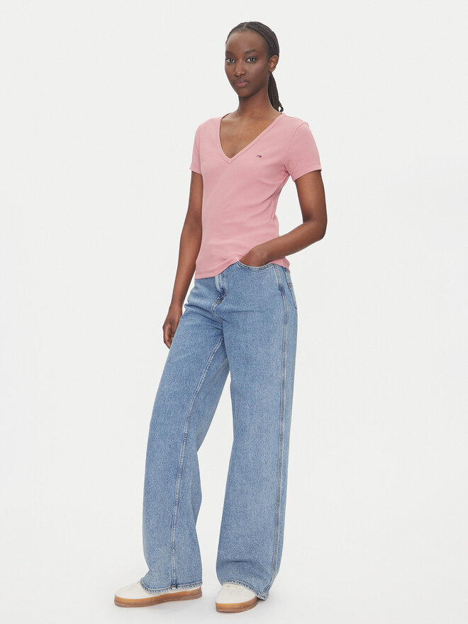 Tommy Jeans Tommy Jeans Camiseta Essential DW0DW17385 Rosa Slim Fit