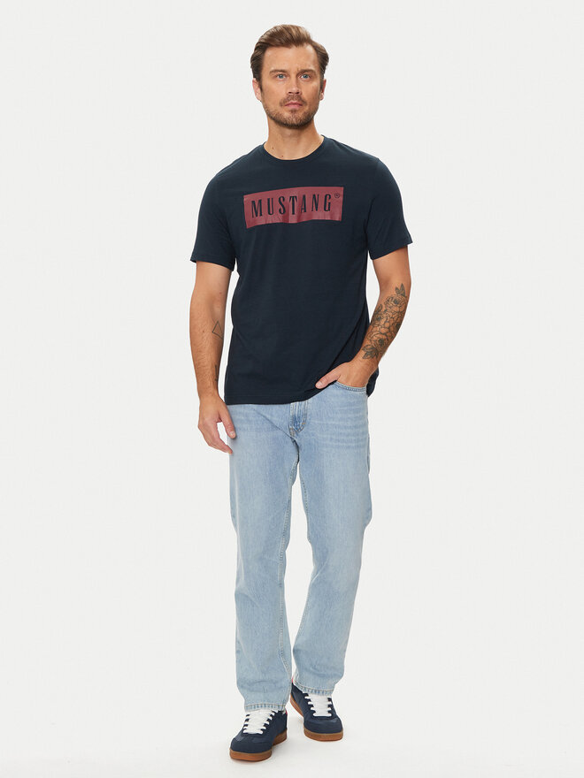 Mustang Mustang T-shirt Austin 1014749 Siva Regular Fit