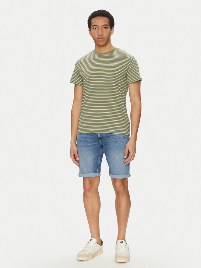 Tommy Jeans Tommy Jeans Marškinėliai DM0DM20377 Žalia Slim Fit