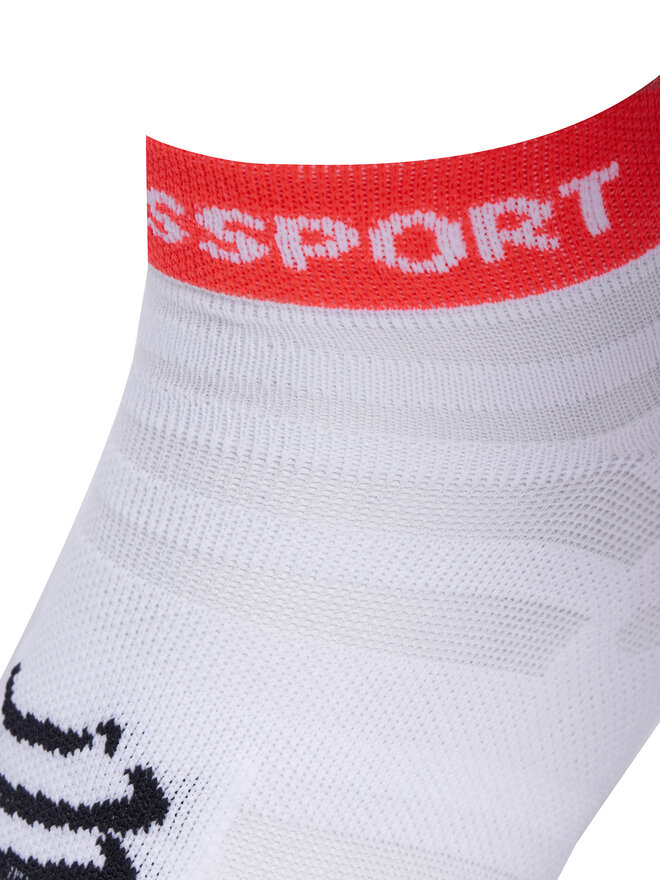Compressport Чорапи къси унисекс Compressport Pro Racing Socks v4.0 Ultralight Run Low XU00051B Бял
