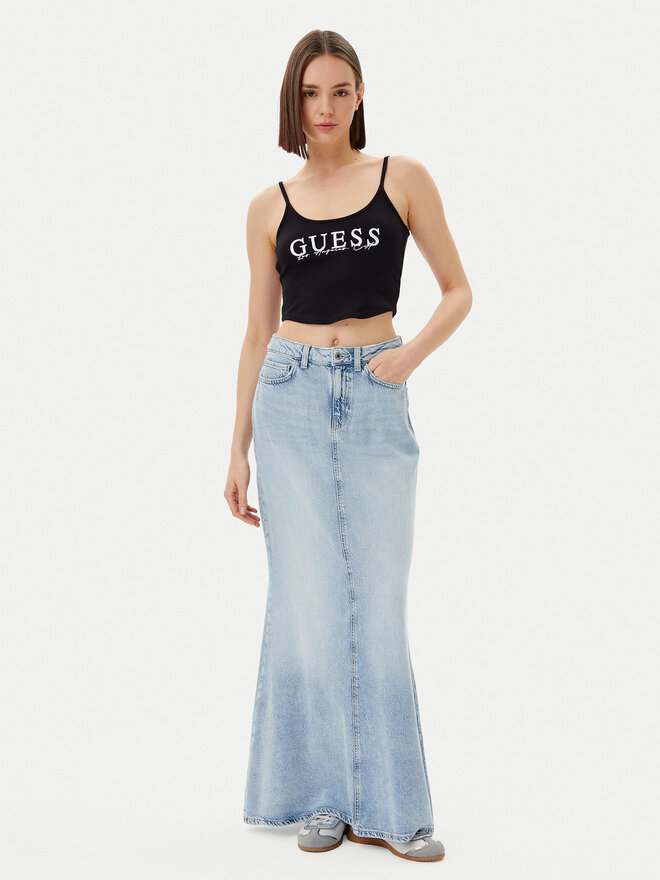 Guess Guess Τοπ V5GP16 K8RT2 Μαύρο Regular Fit