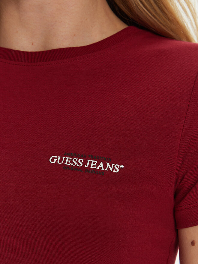 Guess Jeans Guess Jeans Póló W4YI02 J1314 Piros Slim Fit