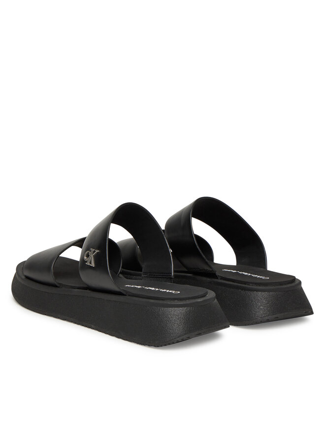 Calvin Klein Jeans Pantoletten Calvin Klein Jeans Sandal Slide Double Strap YW0YW01694 Schwarz