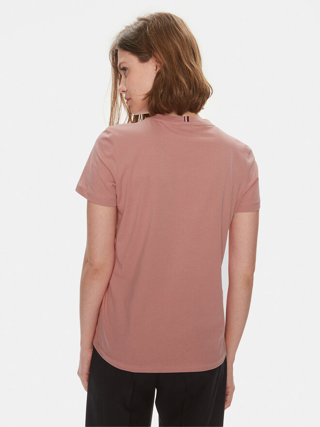 Tommy Hilfiger Tommy Hilfiger Marškinėliai Signature WW0WW41674 Rožinė Regular Fit