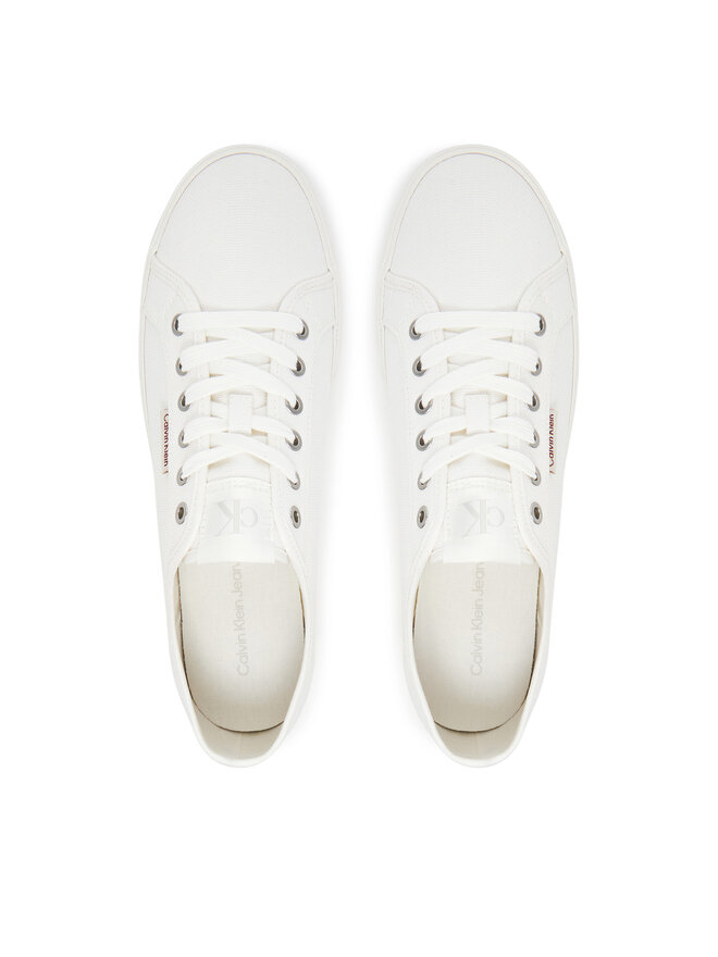 Calvin Klein Jeans Sneakers aus Stoff Calvin Klein Jeans Ess Vulc Low Mg Cv YM0YM01301 Weiß
