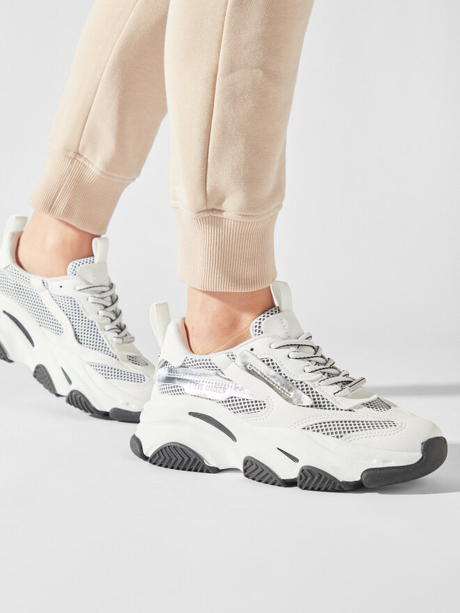 Steve Madden Laisvalaikio batai Steve Madden Possession-E Sneaker SM19000033-04005-04D Sidabrinė