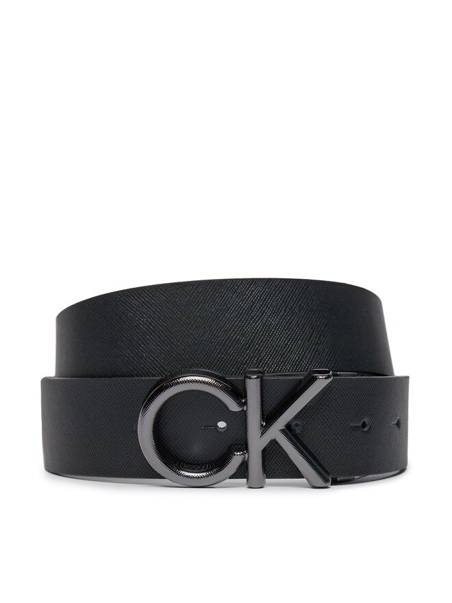 Calvin Klein Pánský pásek Calvin Klein Adj Ck Metal Saffiano 35Mm K50K511567 Černá