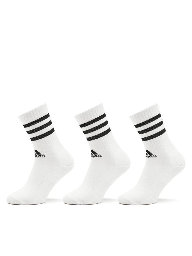 adidas Dolge nogavice adidas 3-Stripes Cushioned Crew Socks 3 Pairs HT3458 Bela